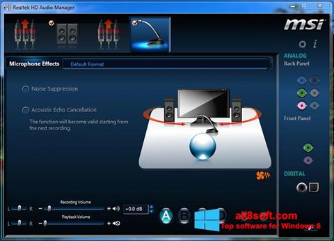 스크린 샷 Realtek Audio Driver Windows 8