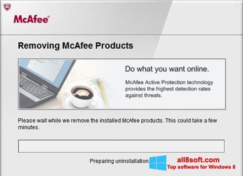 스크린 샷 McAfee Consumer Product Removal Tool Windows 8