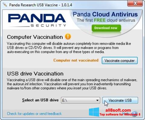 스크린 샷 Panda USB Vaccine Windows 8