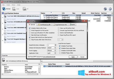 스크린 샷 Active KillDisk Windows 8