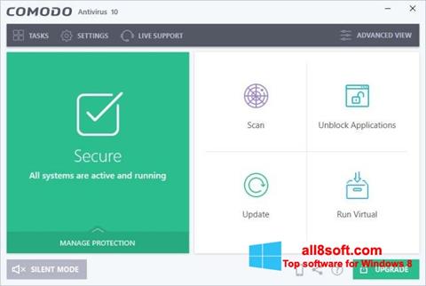 스크린 샷 Comodo Antivirus Windows 8