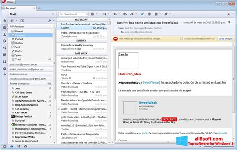 스크린 샷 Opera Mail Windows 8