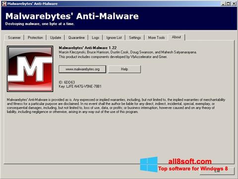 스크린 샷 Malwarebytes Anti-Malware Free Windows 8
