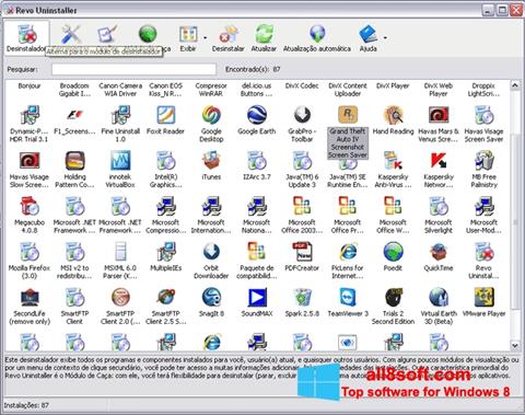 스크린 샷 Revo Uninstaller Pro Windows 8