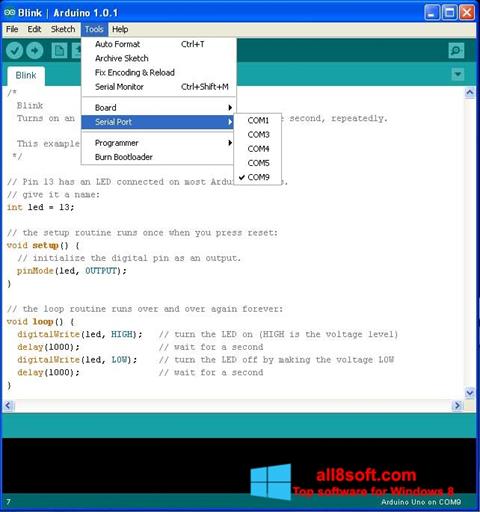 스크린 샷 Arduino Windows 8