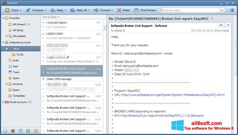 스크린 샷 FoxMail Windows 8