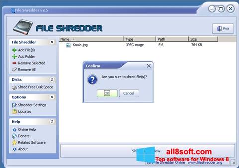 스크린 샷 File Shredder Windows 8