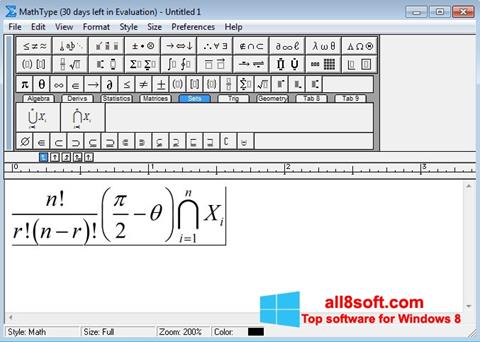 스크린 샷 MathType Windows 8