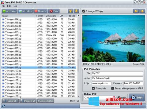 스크린 샷 Image To PDF Converter Windows 8