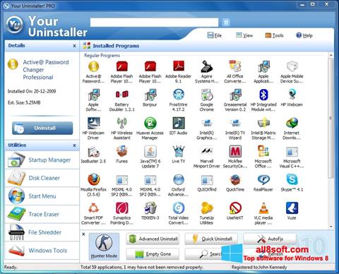 스크린 샷 Your Uninstaller Windows 8