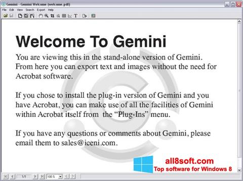 스크린 샷 Gemini Windows 8