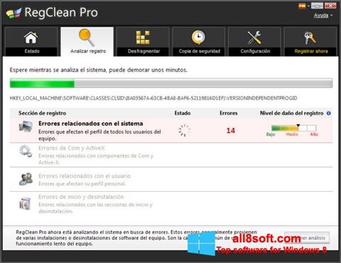 스크린 샷 RegClean Pro Windows 8