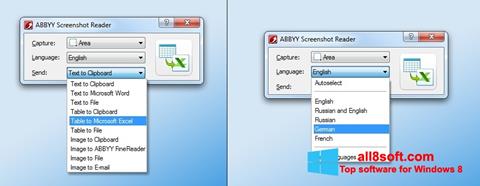 스크린 샷 ABBYY Screenshot Reader Windows 8