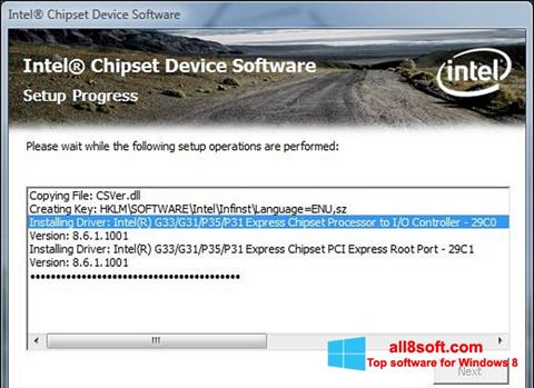스크린 샷 Intel Chipset Device Software Windows 8