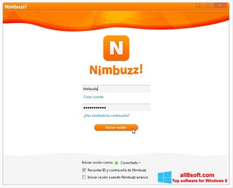 스크린 샷 Nimbuzz Windows 8