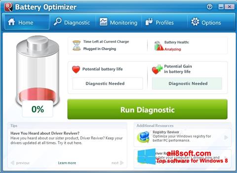 스크린 샷 Battery Optimizer Windows 8