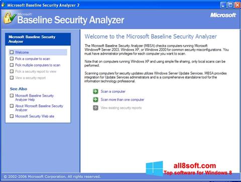 스크린 샷 Microsoft Baseline Security Analyzer Windows 8