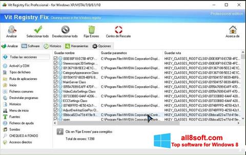 스크린 샷 Vit Registry Fix Windows 8