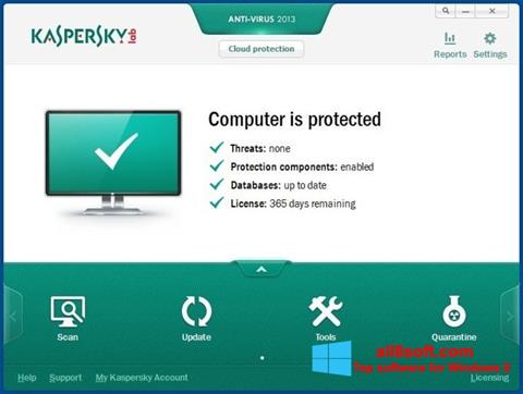 스크린 샷 Kaspersky AntiVirus Windows 8