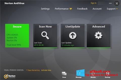 스크린 샷 Norton AntiVirus Windows 8