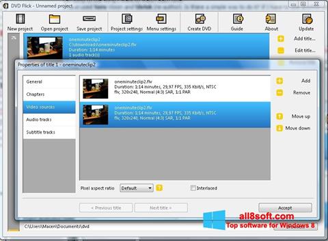 스크린 샷 DVD Flick Windows 8