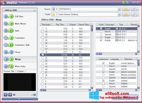 스크린 샷 DVDFab Windows 8
