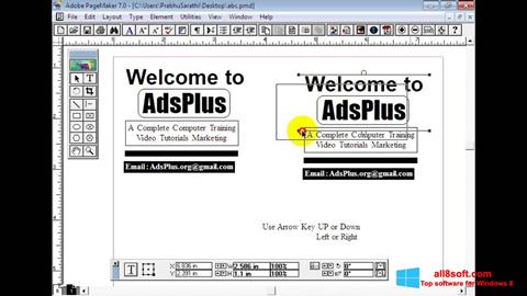 스크린 샷 Adobe PageMaker Windows 8