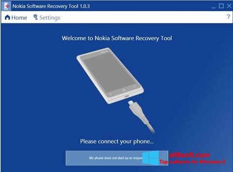 스크린 샷 Nokia Software Recovery Tool Windows 8
