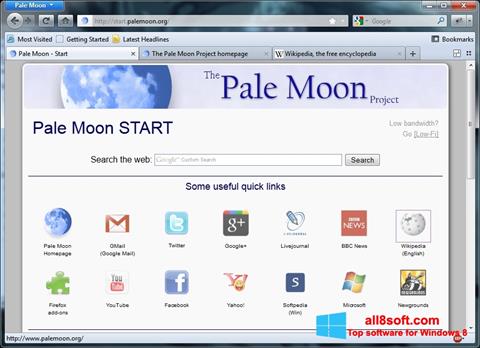 스크린 샷 Pale Moon Windows 8