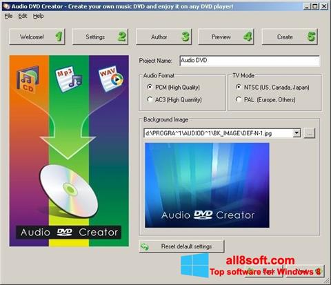 스크린 샷 Audio DVD Creator Windows 8