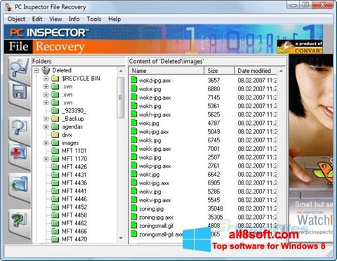 스크린 샷 PC Inspector File Recovery Windows 8