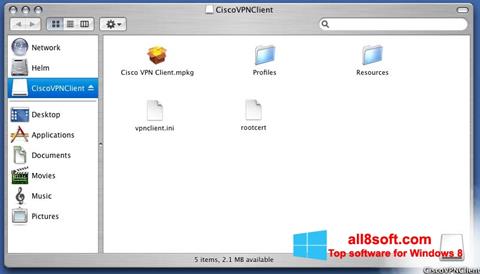스크린 샷 Cisco VPN Client Windows 8