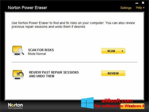 스크린 샷 Norton Power Eraser Windows 8