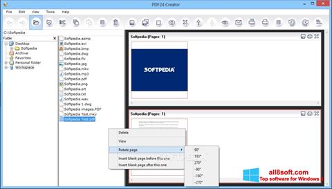 스크린 샷 PDF24 Creator Windows 8