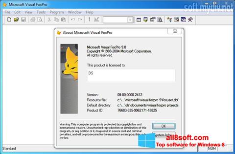 스크린 샷 Microsoft Visual FoxPro Windows 8