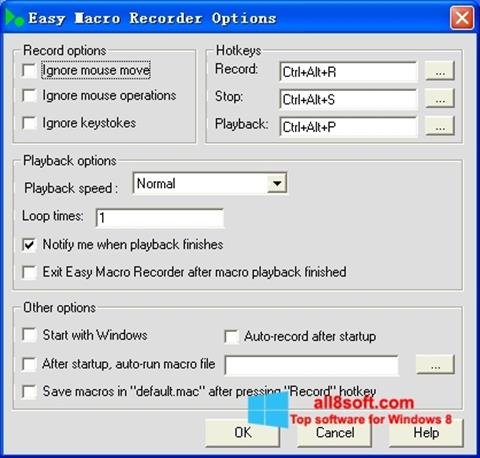 스크린 샷 Easy Macro Recorder Windows 8
