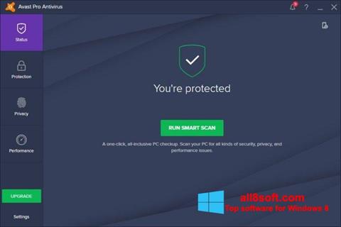 스크린 샷 Avast! Pro Antivirus Windows 8