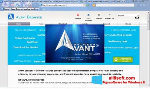 스크린 샷 Avant Browser Windows 8