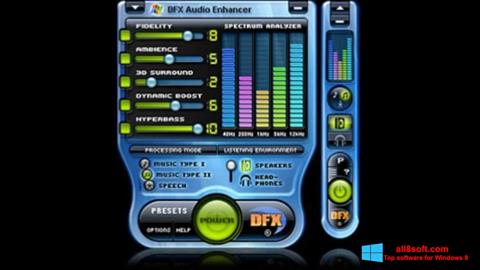 스크린 샷 DFX Audio Enhancer Windows 8