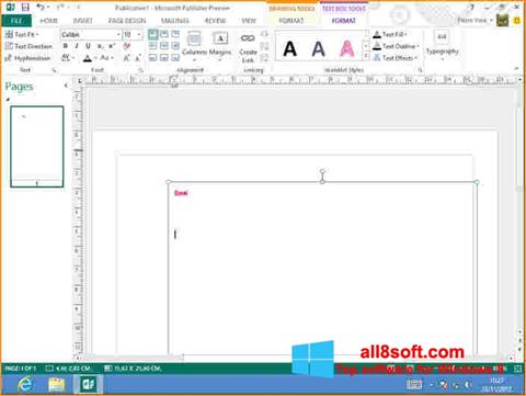 스크린 샷 Microsoft Publisher Windows 8