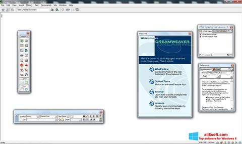스크린 샷 Macromedia Dreamweaver Windows 8