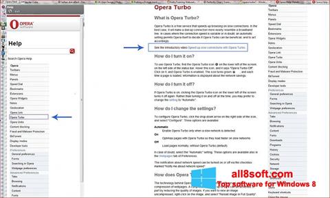 스크린 샷 Opera Turbo Windows 8