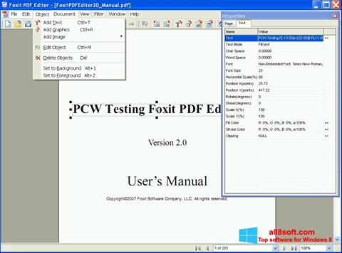 스크린 샷 Foxit PDF Editor Windows 8