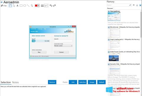 스크린 샷 AeroAdmin Windows 8